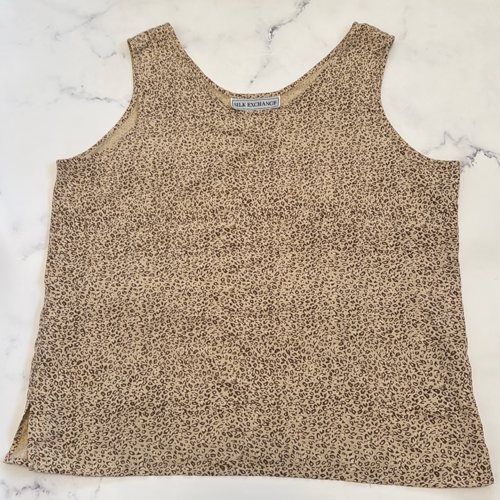 Silk Exchange Cheetah Print Tank Top